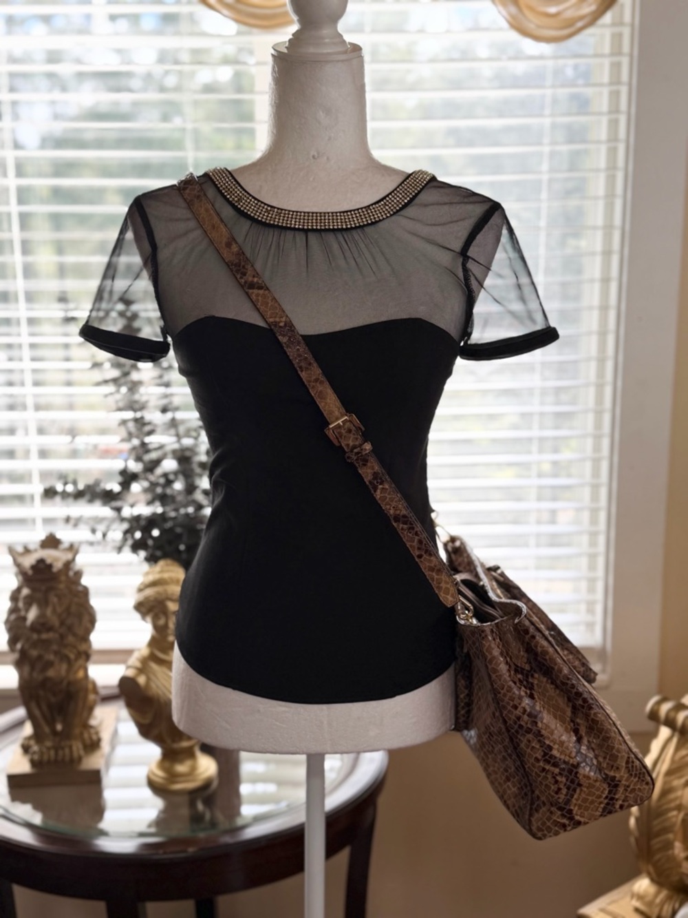 Michael Kors Brown Snakeskin Leather Satchel EUC - Picture 4 of 8